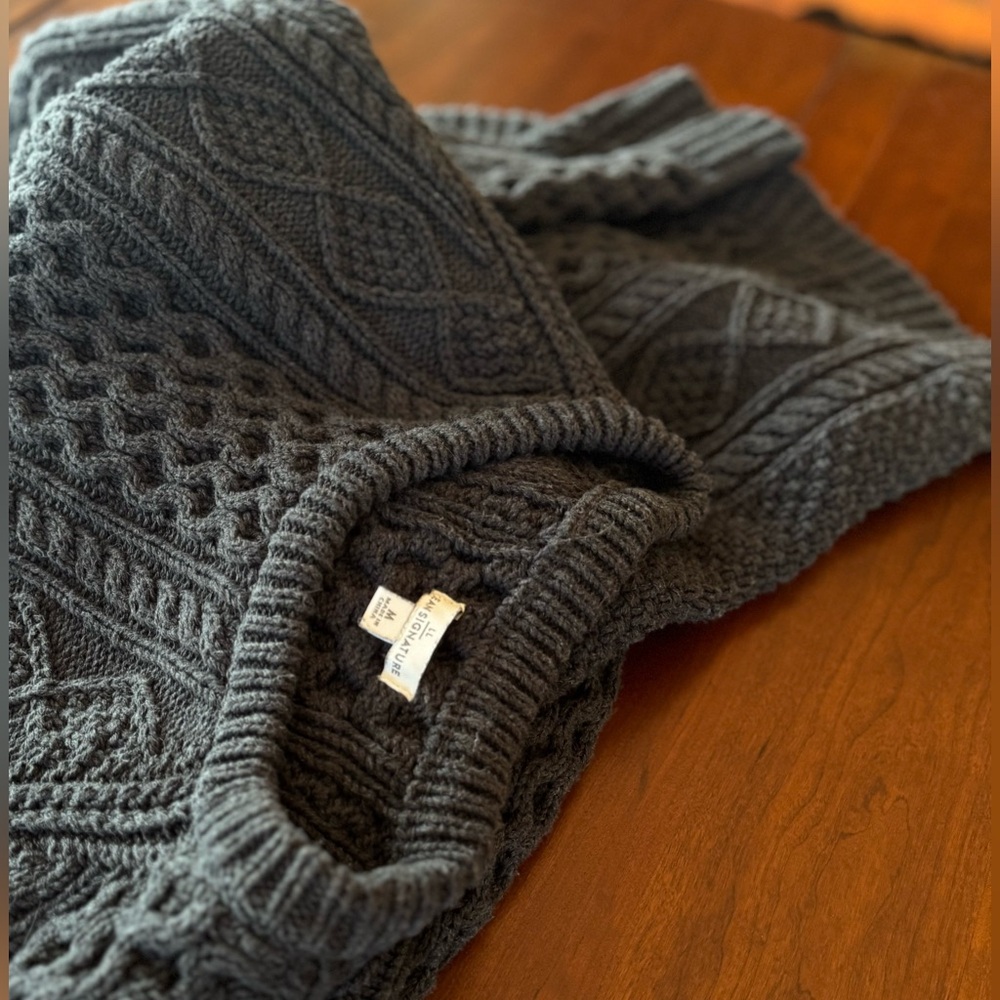 LL Bean Signature Cotton Fisherman Tunic Sweater